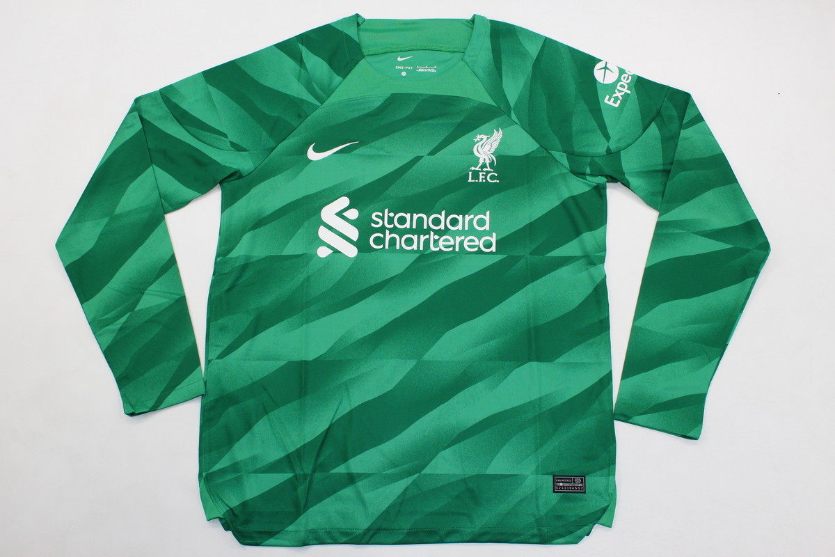 AAA Quality Liverpool 23/24 GK Green Long Soccer Jersey